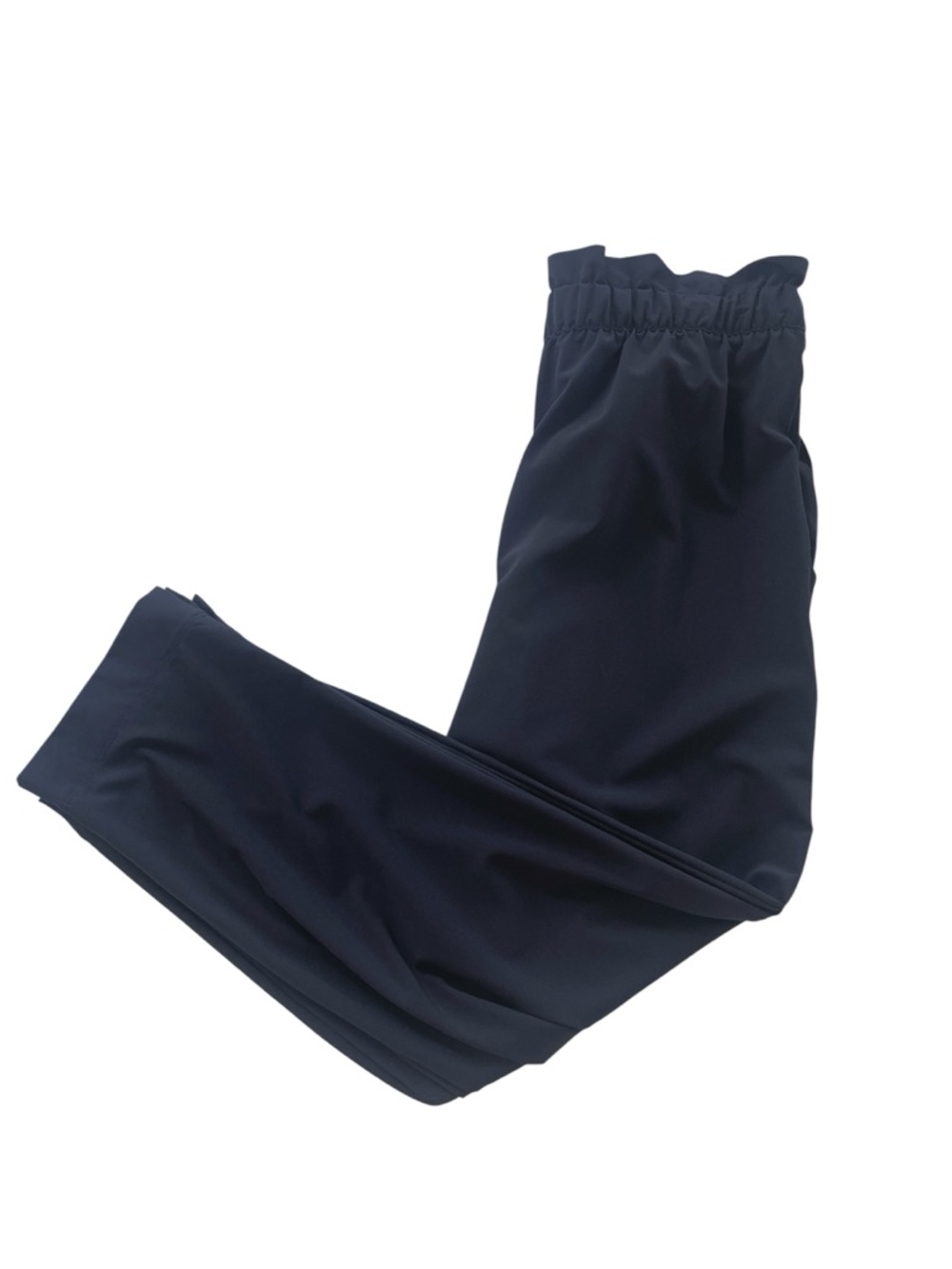 New T by Talbots Navy Straight Paperbag Waist Cropped Pants - Picture 4 of 4